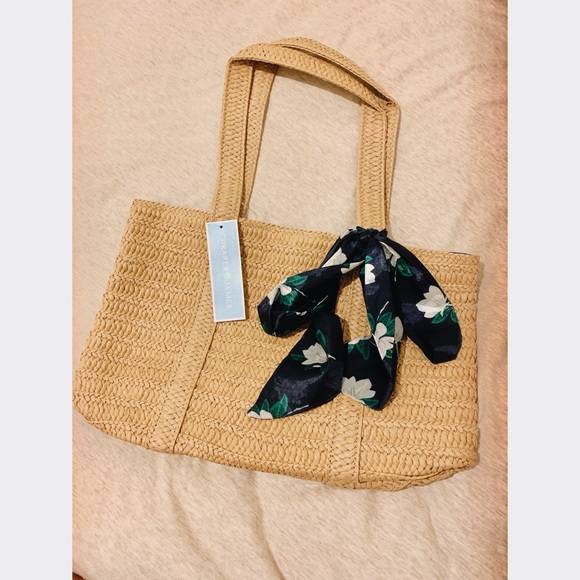 Draper James Woven Rattan Tote Bag - Picture 1 of 5